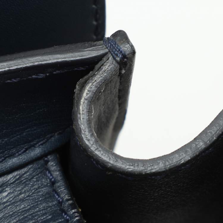 Pre Owned Celine Tri Color Leather and Suede Mini Luggage Tote