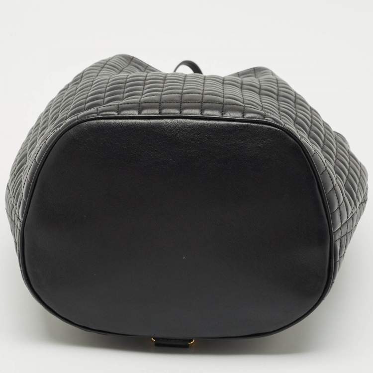 Pre Owned Celine Black Quilted Leather Small C Backpack