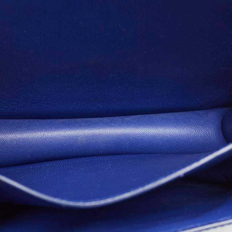 Pre Owned Celine Blue Leather Small Classic Box Flap Bag