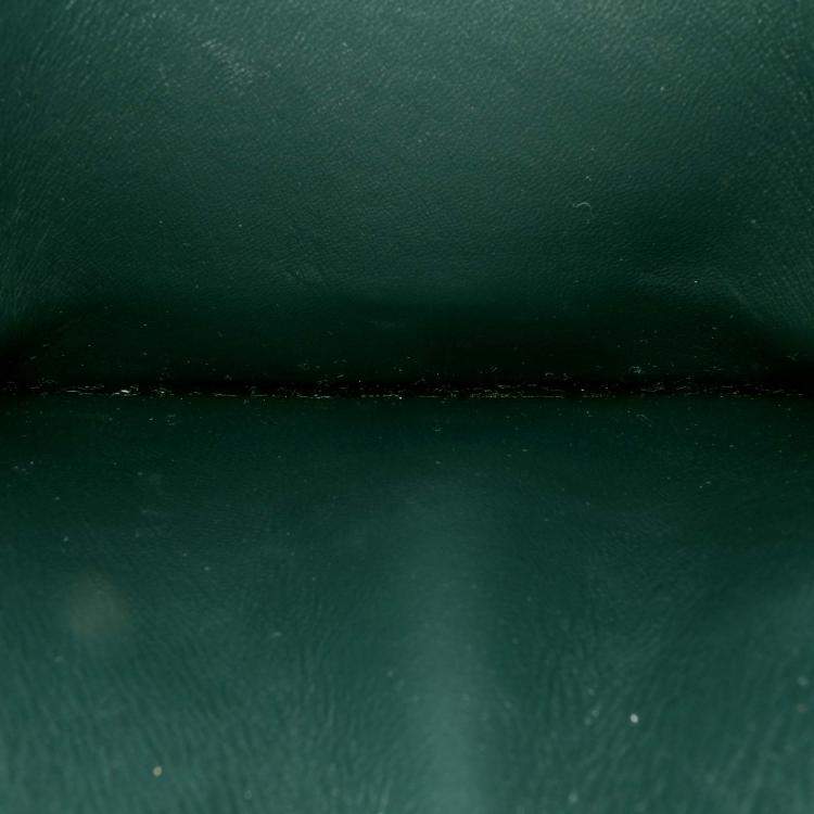 Pre Owned Celine Green Small Suede Classic Box