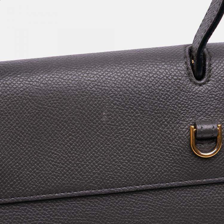 Pre Owned Celine Grey Nano Grained Calfskin Belt Bag