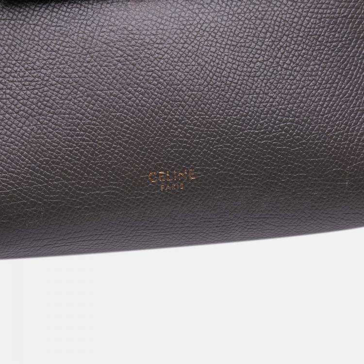 Pre Owned Celine Grey Nano Grained Calfskin Belt Bag