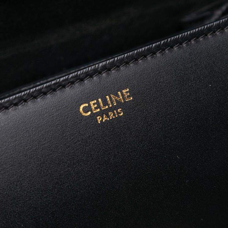Pre Owned Celine Black Small Calfskin Classic Box