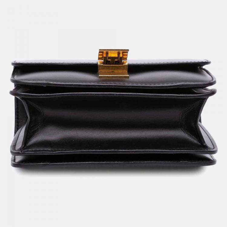 Pre Owned Celine Black Small Calfskin Classic Box