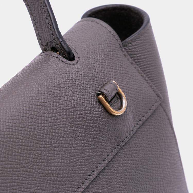 Pre Owned Celine Grey Nano Grained Calfskin Belt Bag