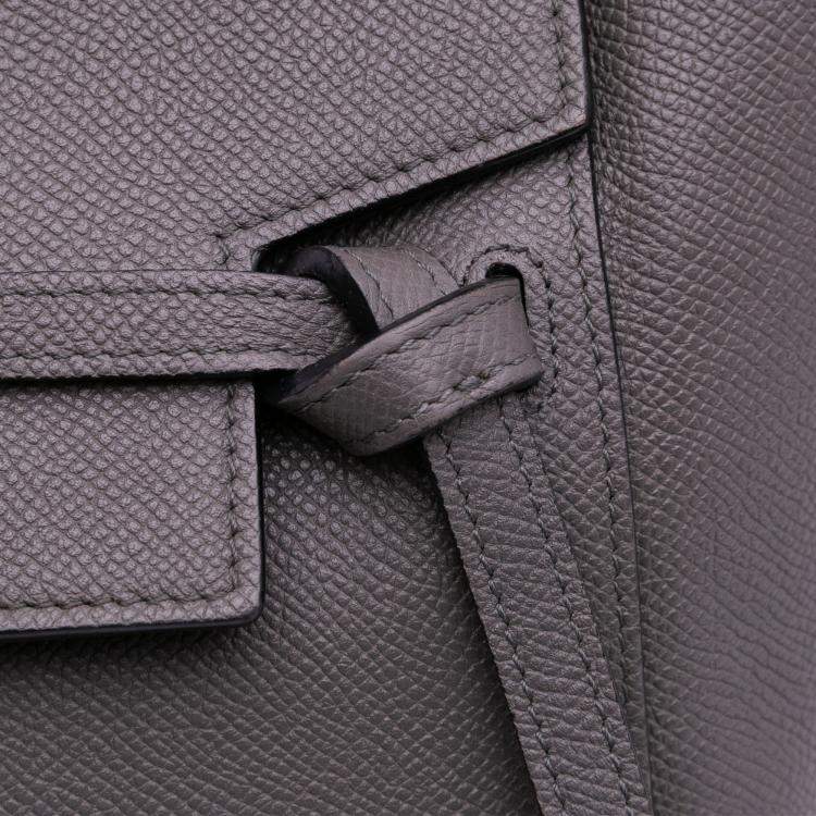 Pre Owned Celine Grey Nano Grained Calfskin Belt Bag