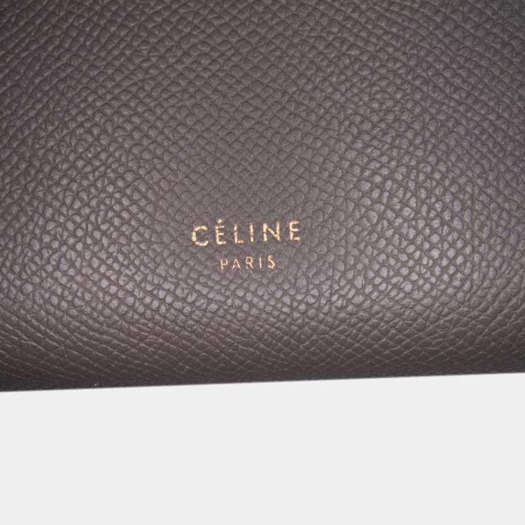 Pre Owned Celine Grey Nano Grained Calfskin Belt Bag