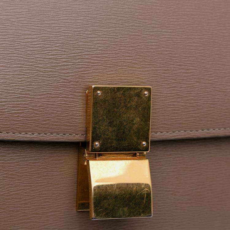 Pre Owned Celine Brown Medium Calfskin Classic Box