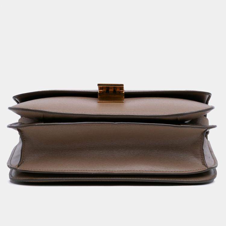 Pre Owned Celine Brown Medium Calfskin Classic Box
