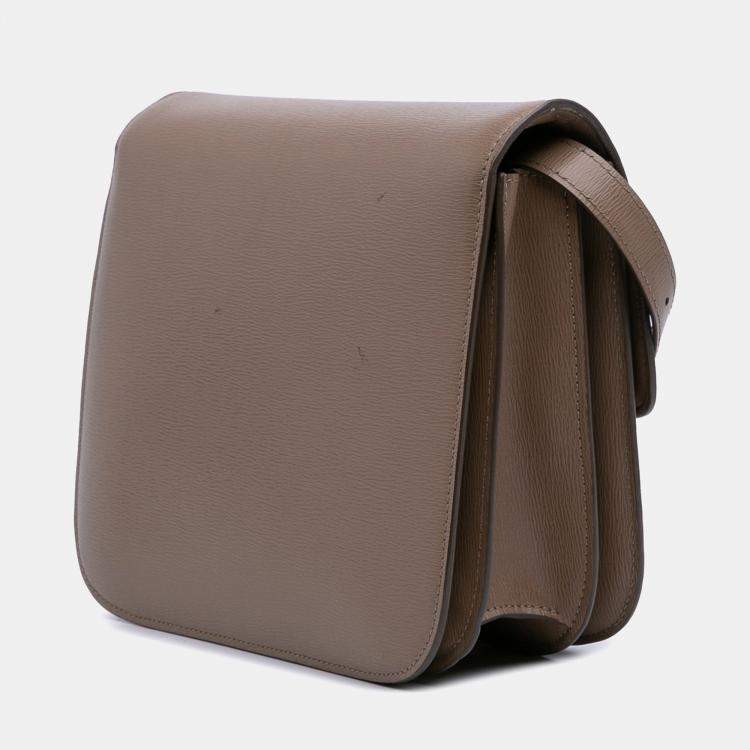 Pre Owned Celine Brown Medium Calfskin Classic Box