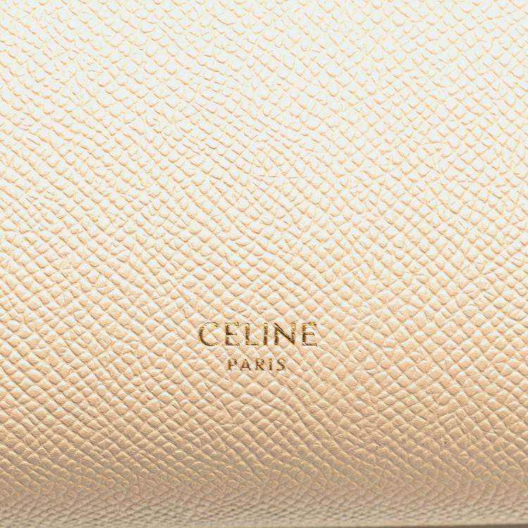 Pre Owned Celine Beige Brown Nano Grained Calfskin Belt Bag