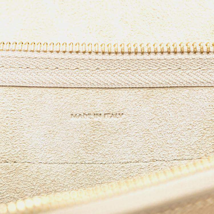 Pre Owned Celine Beige Brown Nano Grained Calfskin Belt Bag
