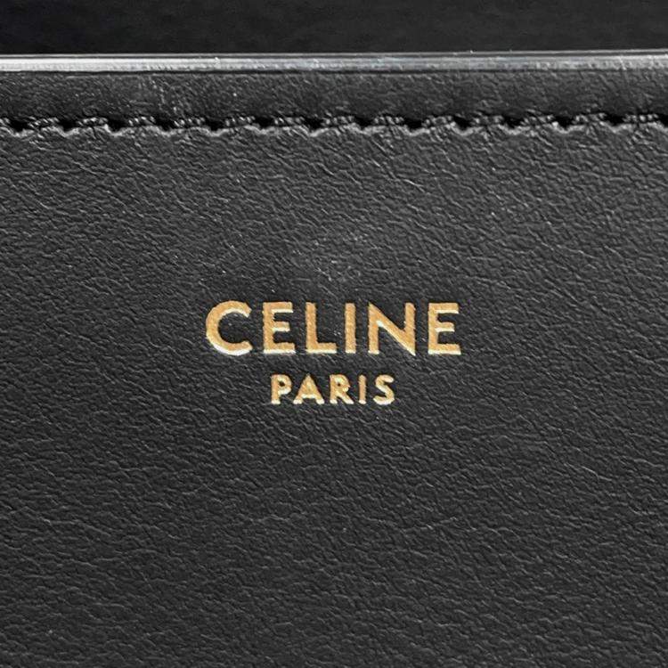 Pre Owned Celine Luggage Shopper Black Leather Size Micro