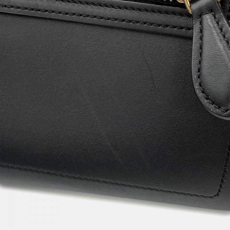 Pre Owned Celine Luggage Shopper Black Leather Size Micro