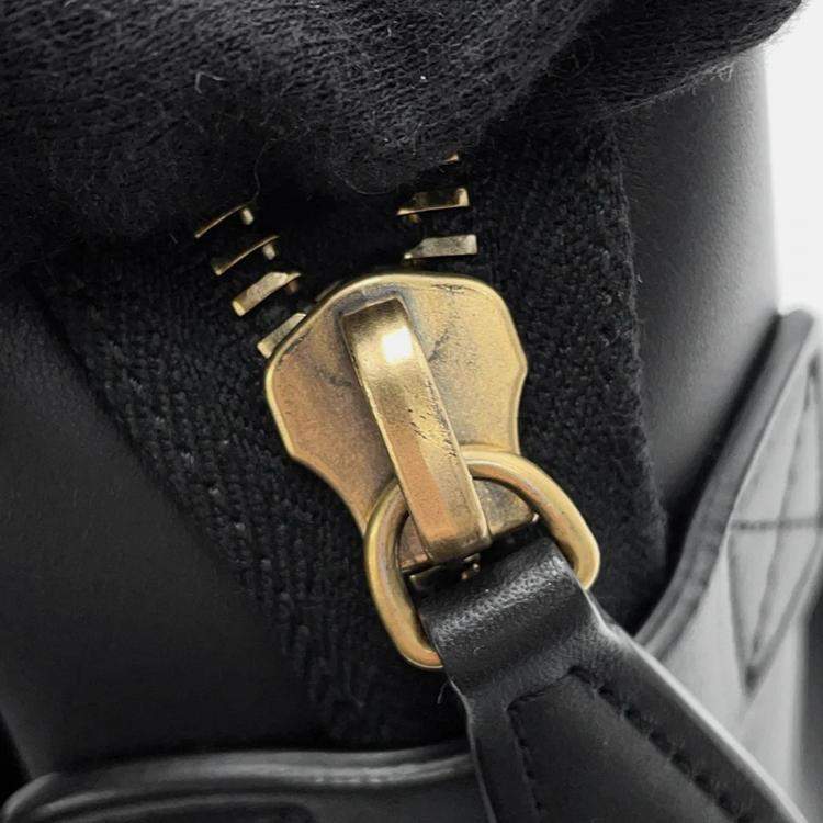 Pre Owned Celine Luggage Shopper Black Leather Size Micro