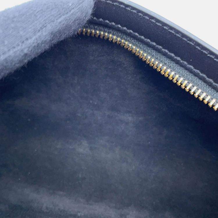 Pre Owned Celine Cuir Triomphe Black Leather Shoulder Bag