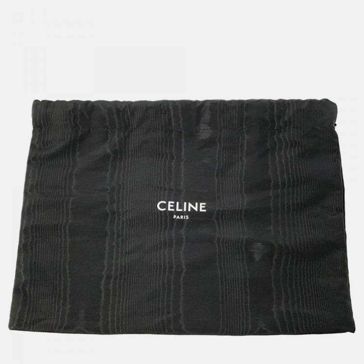 Pre Owned Celine Cuir Triomphe Black Leather Shoulder Bag