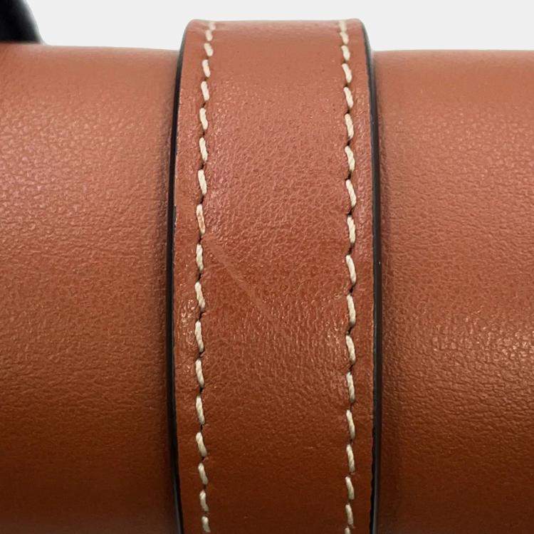Pre Owned Celine Taboo Medium Brown Calf Leather Shoulder Bag