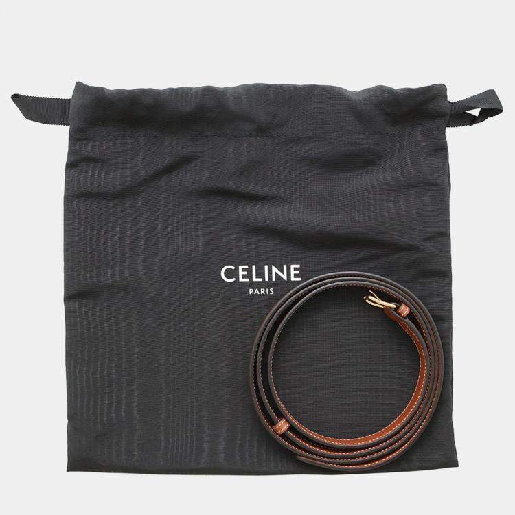 Pre Owned Celine Taboo Medium Brown Calf Leather Shoulder Bag