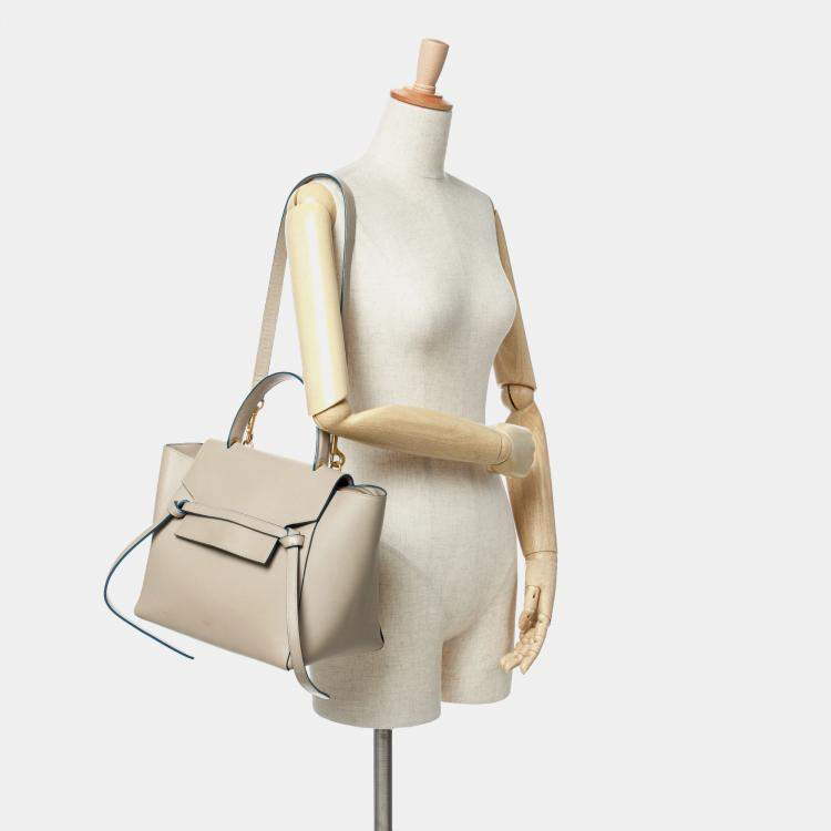 Pre Owned Celine Brown Mini Leather Belt Satchel