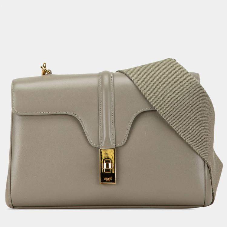 Pre Owned Celine Green Teen Smooth Calfskin Soft 16 Crossbody