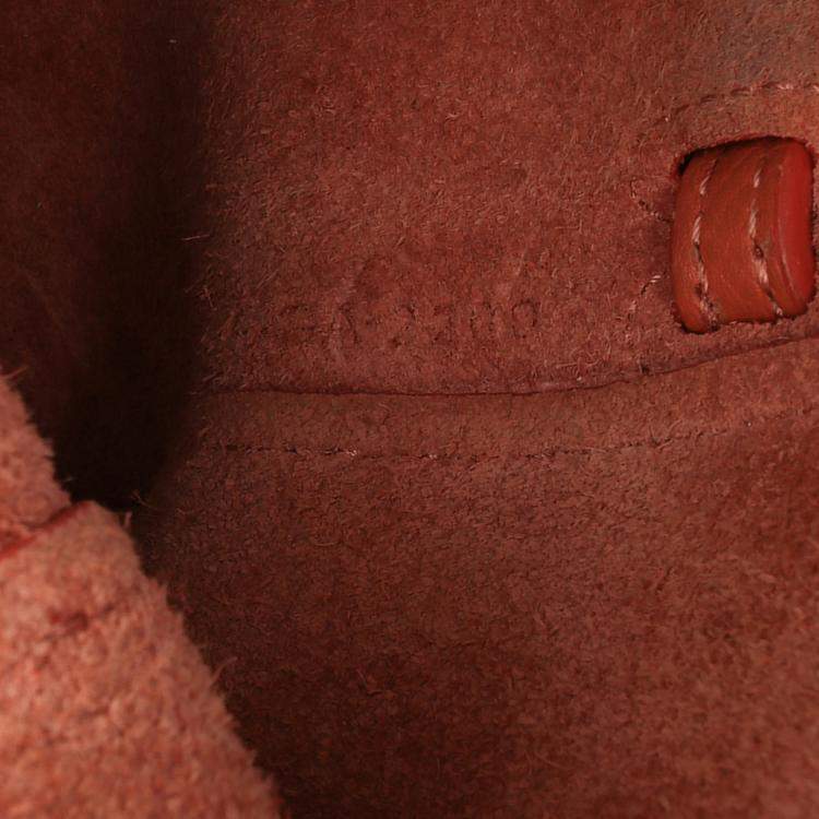 Pre Owned Celine Orange Pico Grained Calfskin Belt Bag