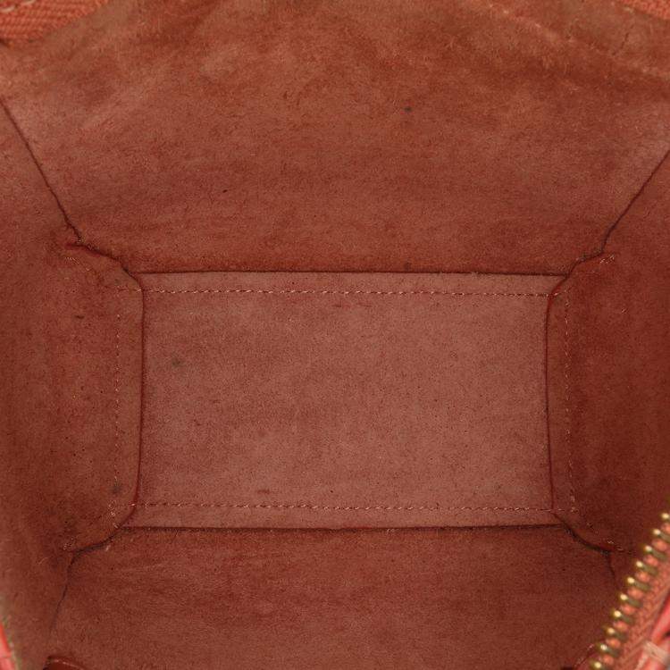 Pre Owned Celine Orange Pico Grained Calfskin Belt Bag