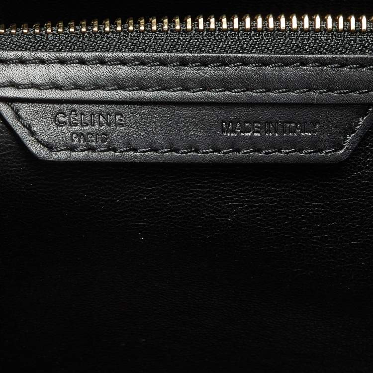 Pre Owned Celine Black Python Mini Luggage Tote