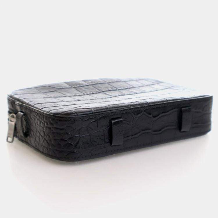 Pre Owned Celine Horizontal Phone Black Embossed Calfskin Bag