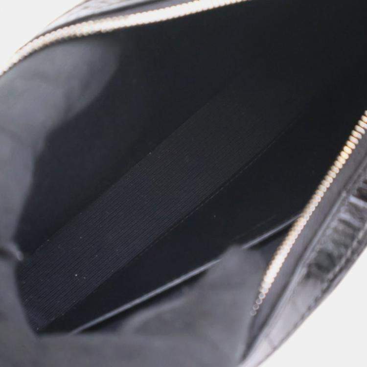 Pre Owned Celine Horizontal Phone Black Embossed Calfskin Bag