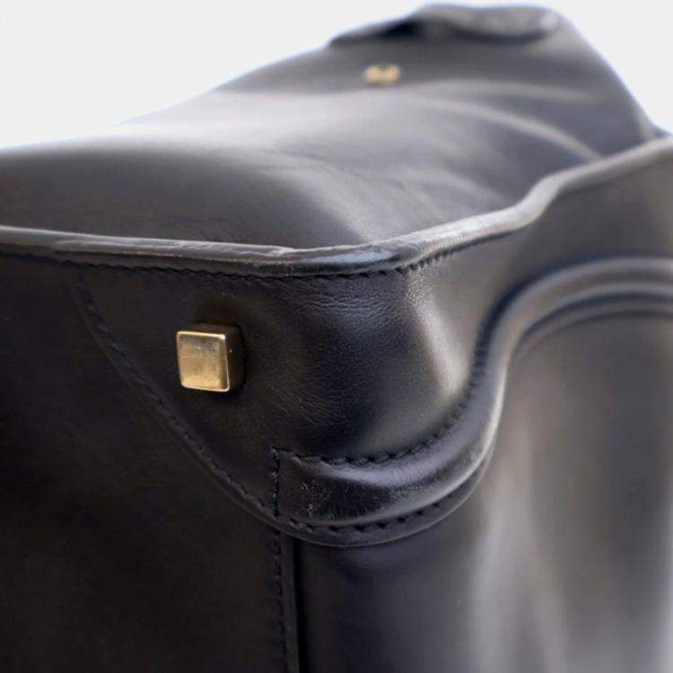 Pre Owned Celine Luggage Mini Black Calfskin Tote Bag