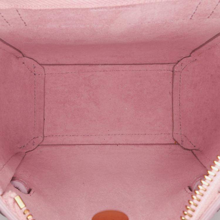 Pre Owned Celine Pink Pico Grained Calfskin Belt Bag