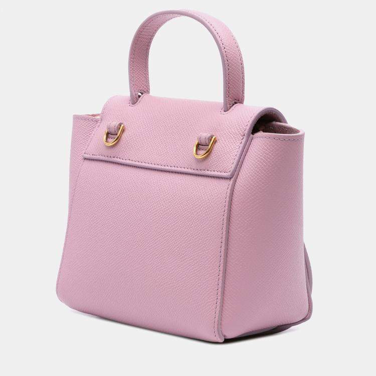 Pre Owned Celine Pink Pico Grained Calfskin Belt Bag