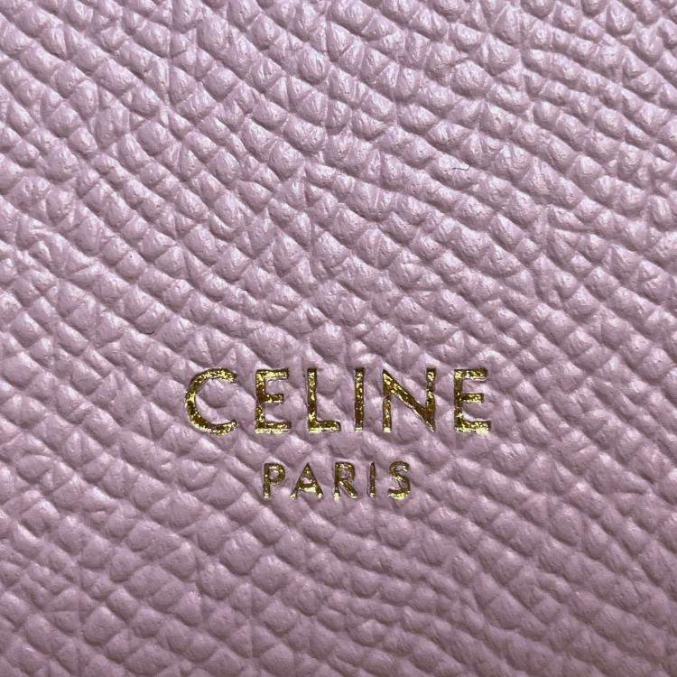 Pre Owned Celine Pink Pico Grained Calfskin Belt Bag