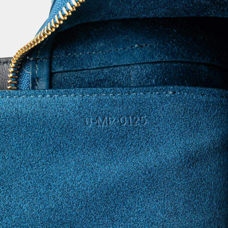 Pre Owned Celine Blue Mini Tricolor Smooth Calfskin Belt Bag