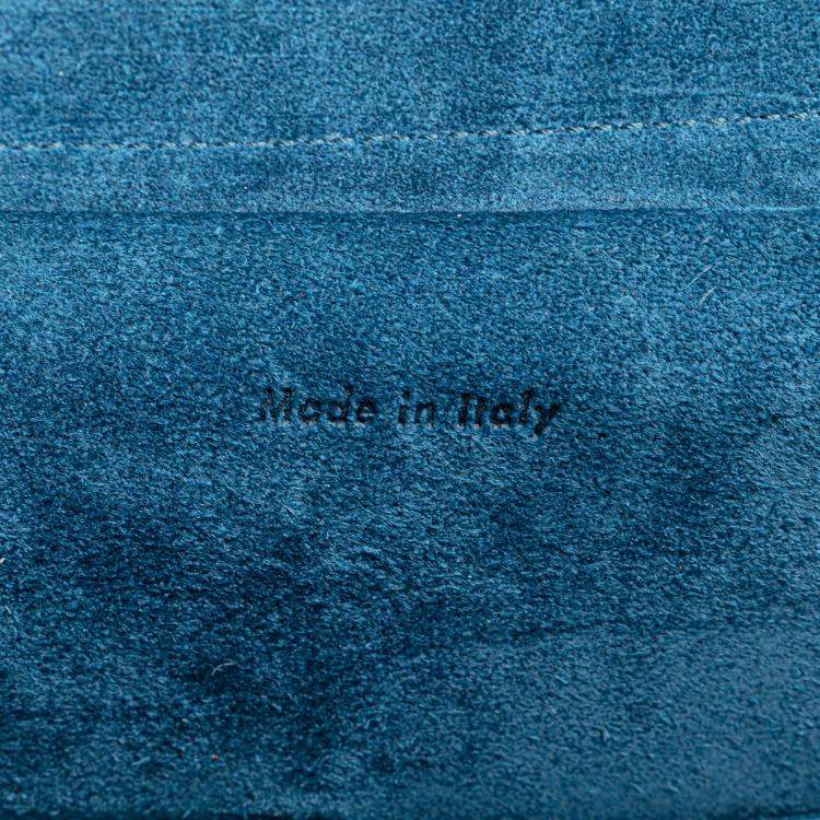 Pre Owned Celine Blue Mini Tricolor Smooth Calfskin Belt Bag