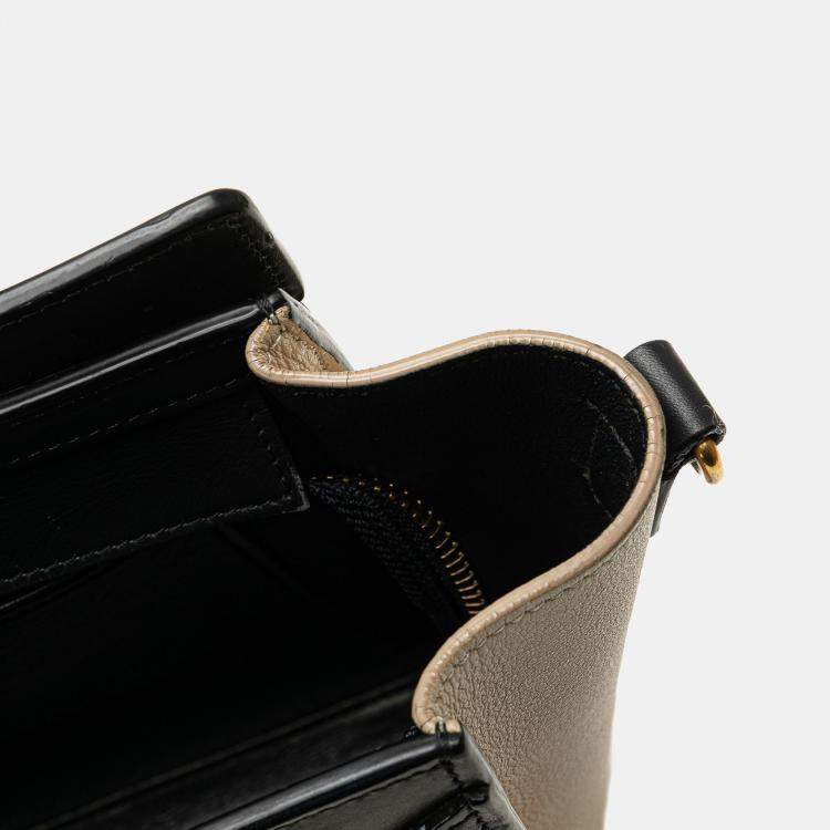Pre Owned Celine Multicolor Nano Tricolor Leather Luggage Tote