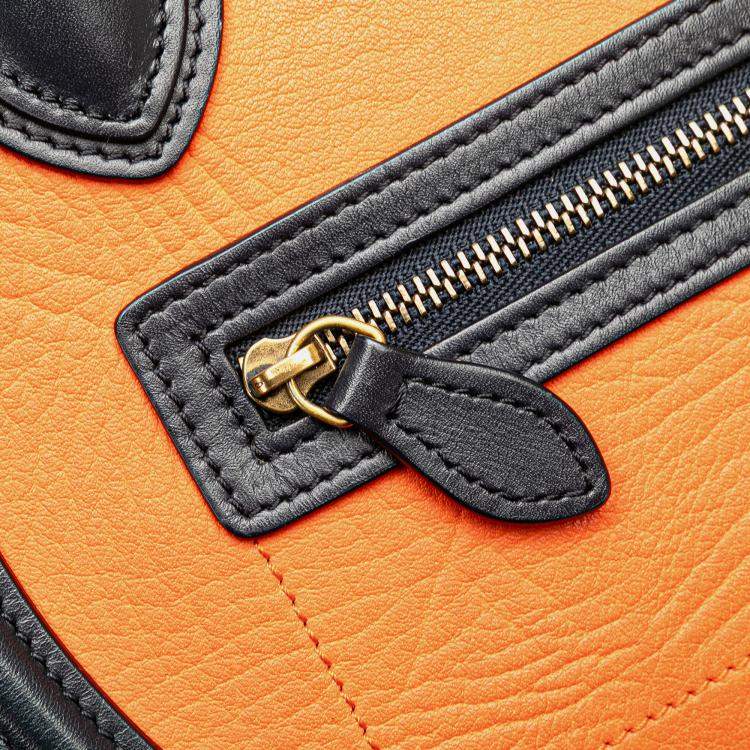 Pre Owned Celine Multicolor Nano Tricolor Leather Luggage Tote