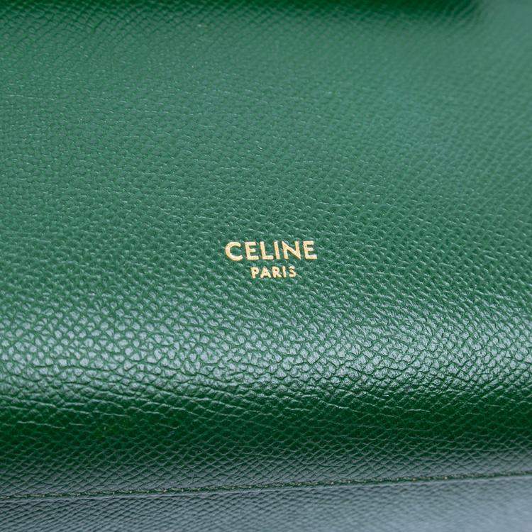 Pre Owned Celine Green Nano Grained Calfskin Belt Bag