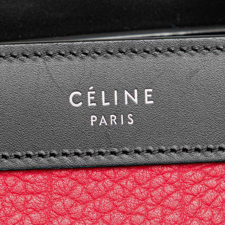 Pre Owned Celine Multicolor Nano Tricolor Luggage Tote