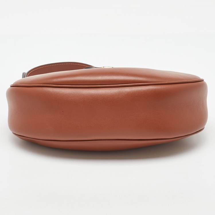 Pre Owned Celine Brown Leather Medium Ava Triomphe Shoulder Bag
