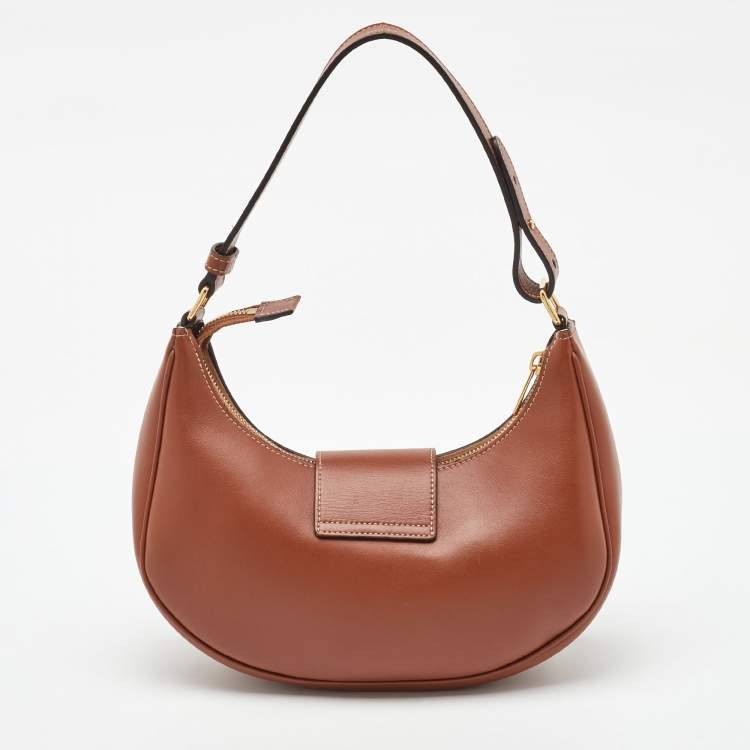 Pre Owned Celine Brown Leather Medium Ava Triomphe Shoulder Bag