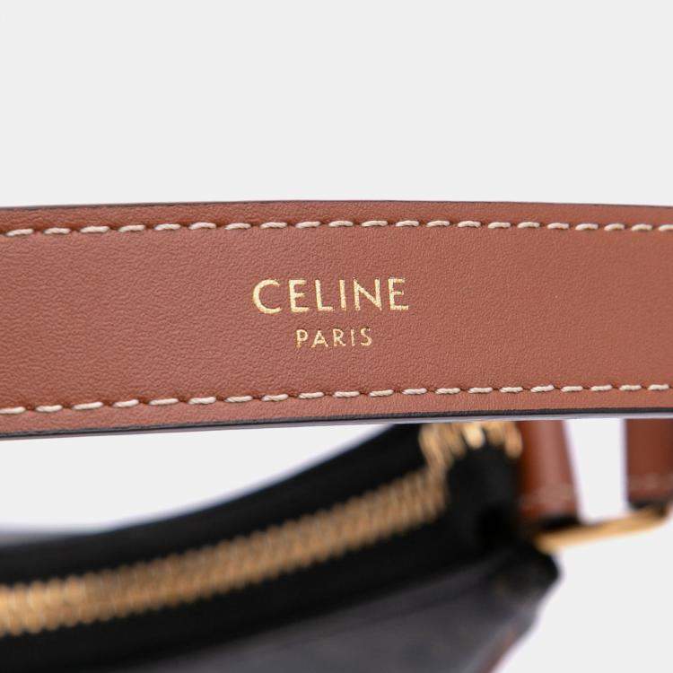 Pre Owned Celine Brown Triomphe Coated Canvas Ava Shoulder Bag