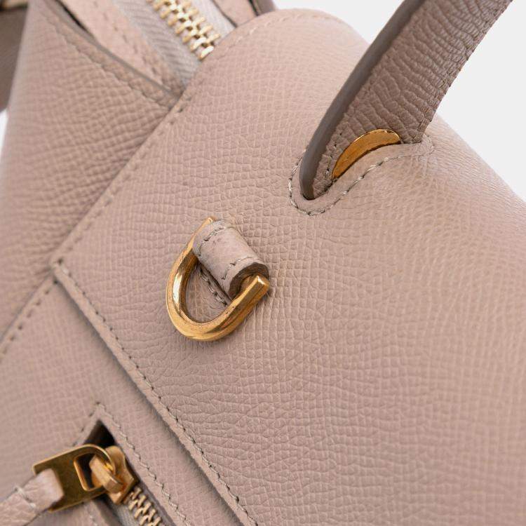 Pre Owned Celine Brown Micro Grained Calfskin Belt Bag