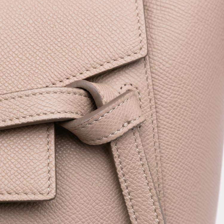 Pre Owned Celine Brown Micro Grained Calfskin Belt Bag