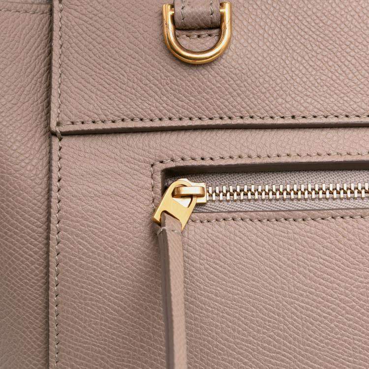 Pre Owned Celine Brown Micro Grained Calfskin Belt Bag