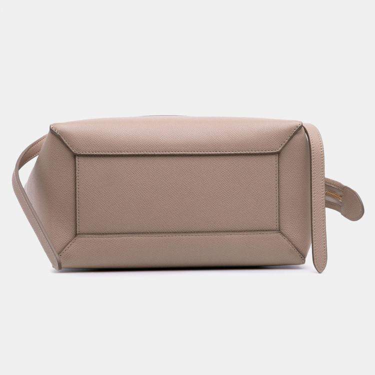 Pre Owned Celine Brown Micro Grained Calfskin Belt Bag
