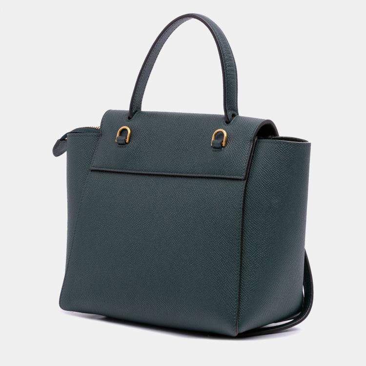 Pre Owned Celine Green Nano Grained Calfskin Belt Bag