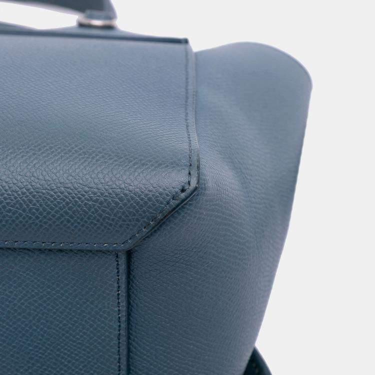 Pre Owned Celine Blue Nano Leather Belt Satchel