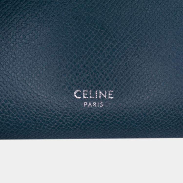 Pre Owned Celine Blue Nano Leather Belt Satchel